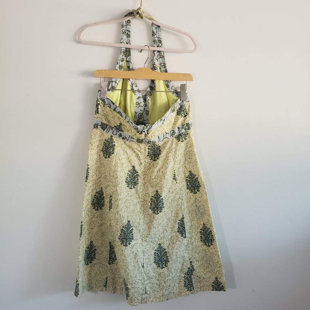 Gap Halter Mini Sun Dress 12 Yellow Floral Vintage Y2K Festival - Picture 5 of 10